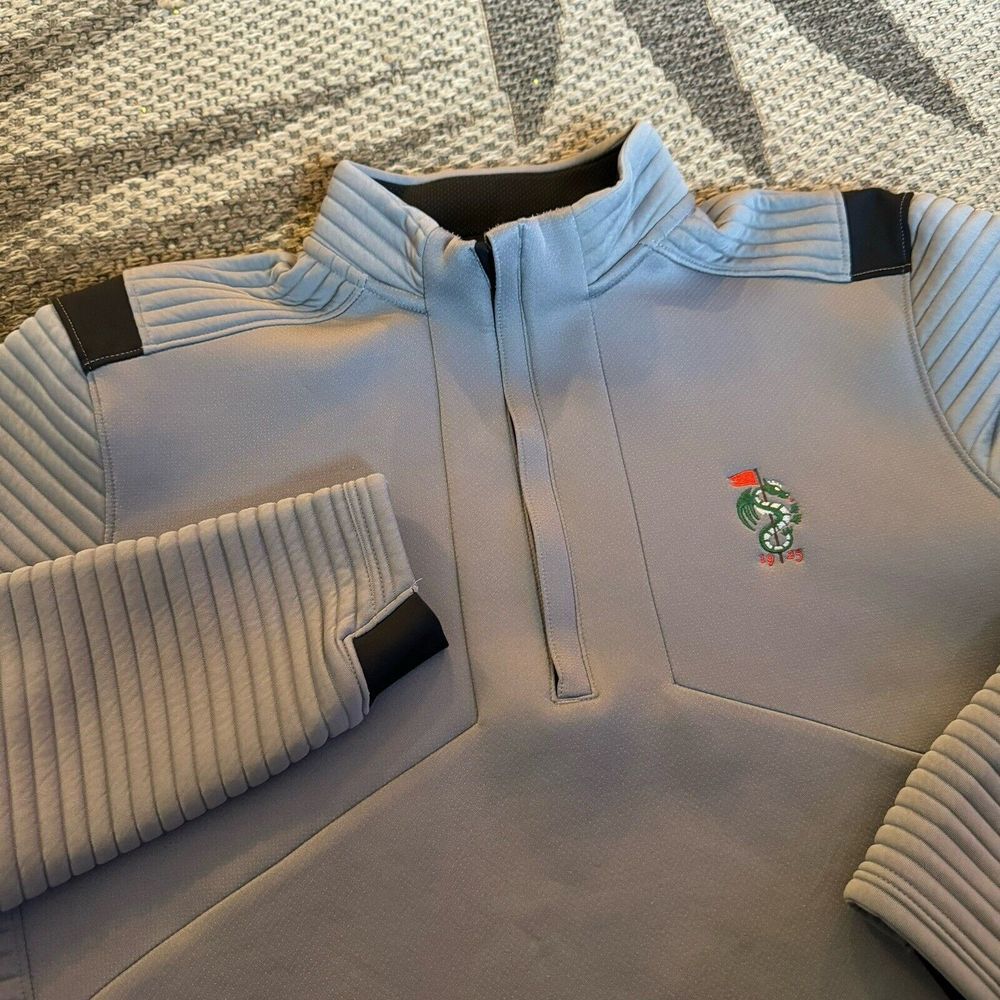 Under Armour Pebble Beach Pullover Shirt Adult Large‎ Gray 1/4 Zip Fleece